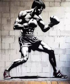 Boxer Mural Art Diamond Painting