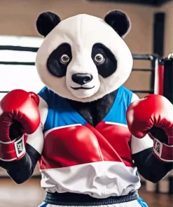 Boxer Panda Diamond Painting