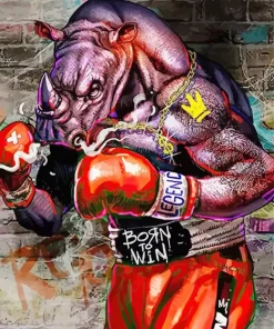 Boxer Rhino Diamond Painting