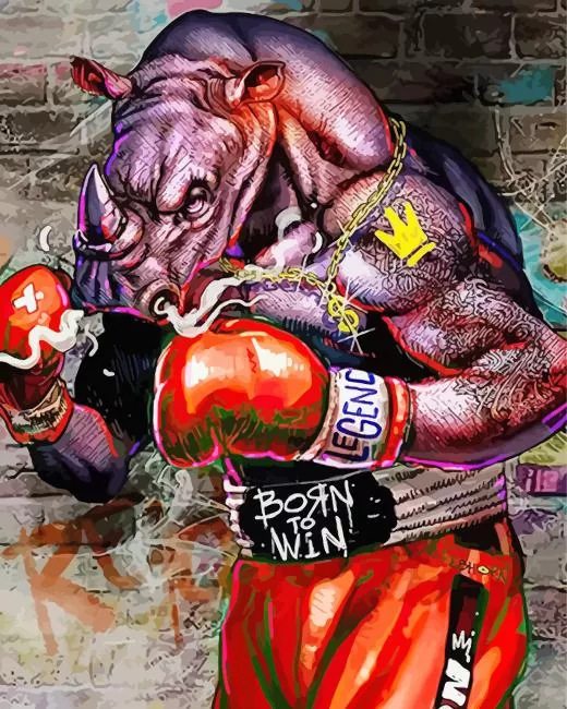 Boxer Rhino diamond paints Boxer Rhino Diamond Painting