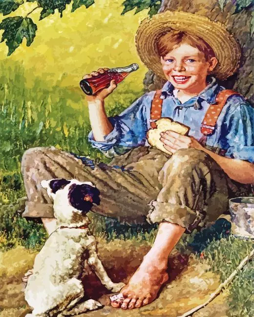 Boy Drinking Soda Diamond Paints Boy Drinking Soda Diamond Painting