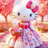 Cherry Blossom Hello Kitty Diamond Painting