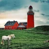 Denmark Bovbjerg Lighthouse Diamond Painting
