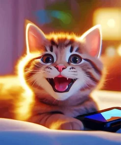 Cat Smiling Diamond Painting