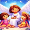 Dora And Her Friend And Angel Diamond Painting