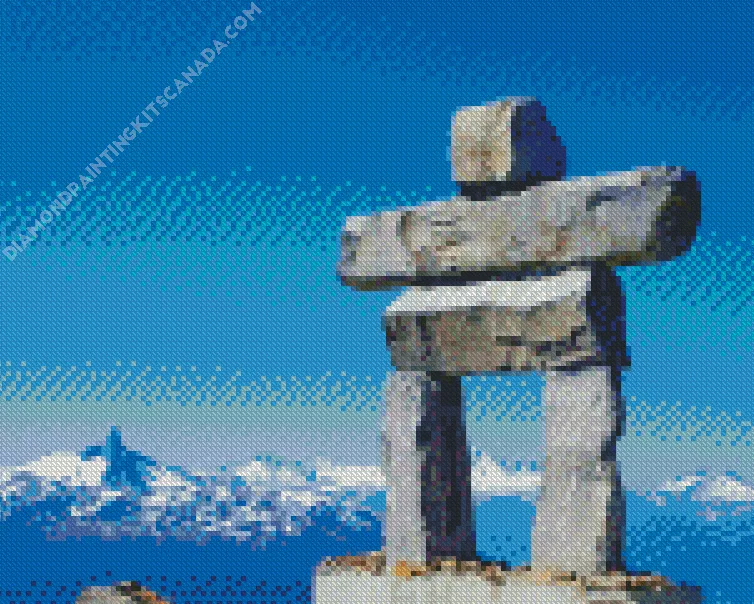 Inukshuk whistler Diamond Paintings Inukshuk Whistler Diamond Painting