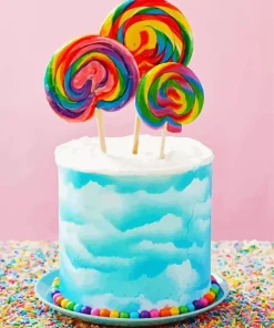Lollipop Cake Diamond Painting