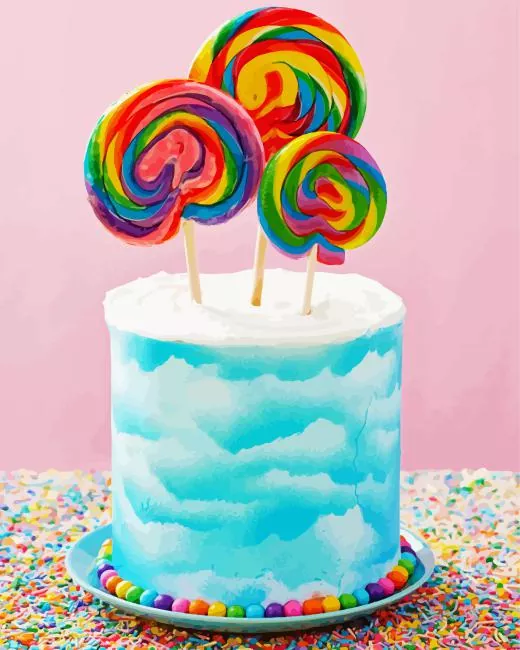 Lollipop Cake Diamond Paintings