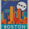 Massachusetts Boston City Poster Diamond Painting