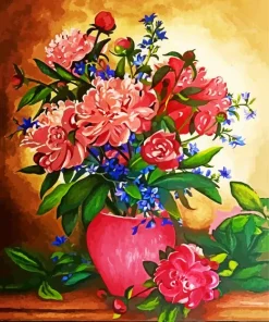 Pink Camellias Bouquet Diamond Painting
