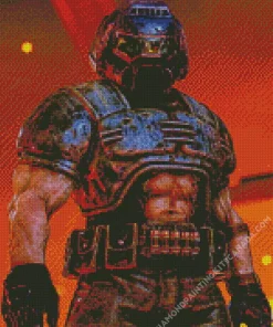 The Doomguy Video Game Diamond Painting