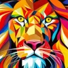Abstract Lion Art Diamond Painting