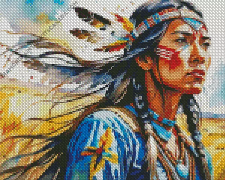 american warrior art Diamond With Numbers American Warrior Art Diamond Painting