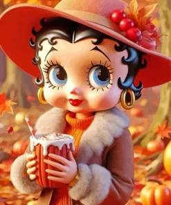 Autumn Betty Boop Diamond Painting