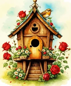 Birdhouse Art Diamond Painting