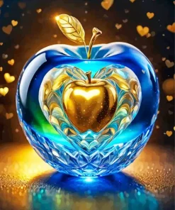 Blue Golden Apple Diamond Painting