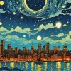 Boston Skyline Art Diamond Painting