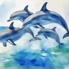 Bottlenose Dolphin Family Diamond Painting