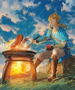 BOTW Link Cooking Diamond Painting