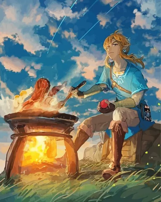 botw link cooking Diamond Dotz BOTW Link Cooking Diamond Painting