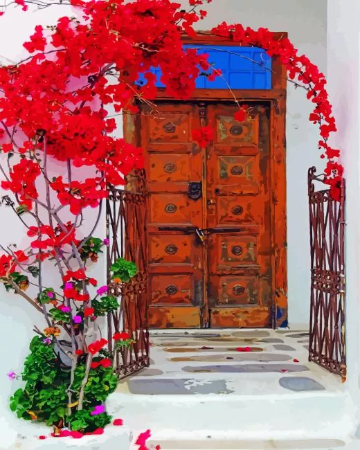 bougainvillea front door Diamond Dotz Bougainvillea Front Door Diamond Painting