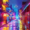 Bourbon Street At Night Diamond Painting
