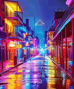 Bourbon Street At Night Diamond Painting