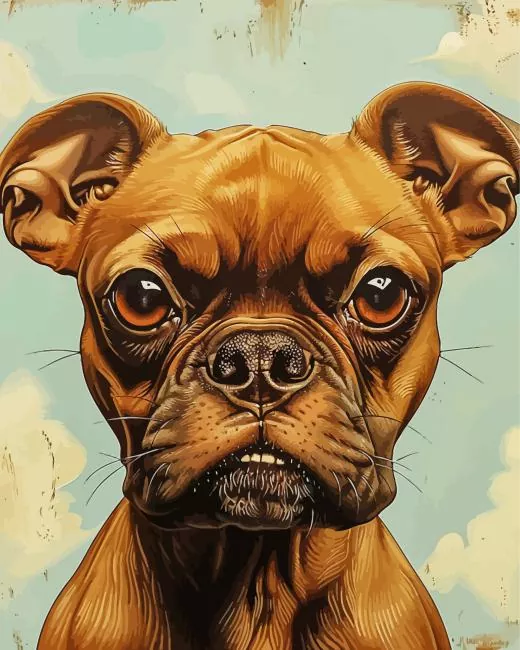 boxer brown dog puppy Diamond Paintings Boxer Brown Dog Puppy Diamond Painting