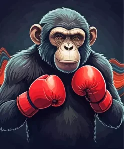 Boxer Monkey Diamond Painting