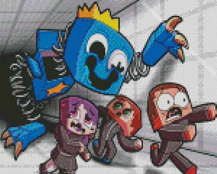 boxy blue Diamond By Numbers Boxy Blue Diamond Painting