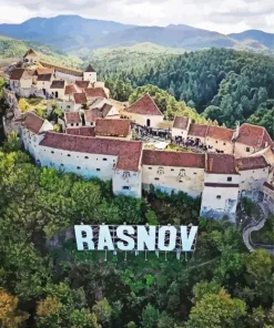 Brasov Cetatea Rasnov Fortress Diamond Painting