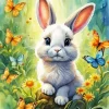 Bunny Butterflies Diamond Painting