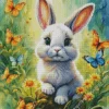 Bunny Butterflies Diamond Painting