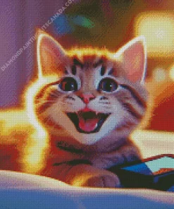 Cat Smiling Diamond Painting