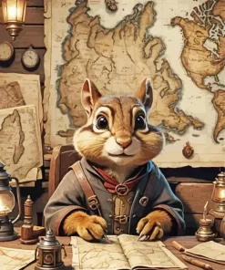 Chipmunk Face Art Diamond Painting