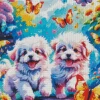 Colorful Butterflies And Dogs Diamond Painting