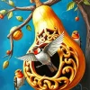 Cool Gourd Birdhouse Diamond Painting