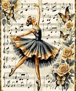Dancing Ballerina Art Diamond Painting