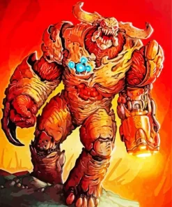 Doom 1 Cyberdemon Art Diamond Painting