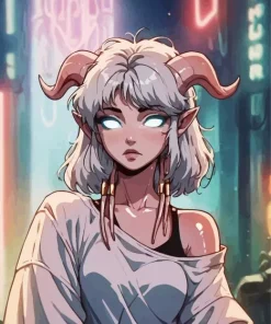 Draenei Tiefling Art Diamond Painting