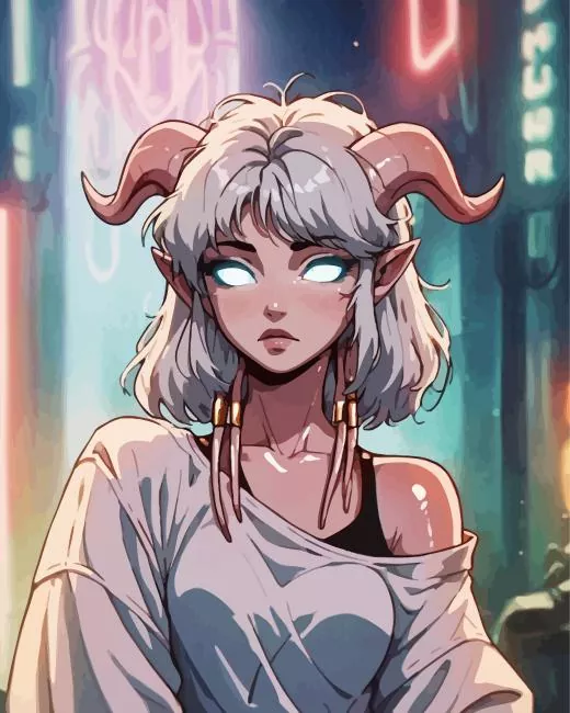 draenei tiefling art Diamond Paints