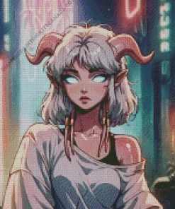 Draenei Tiefling Art Diamond Painting