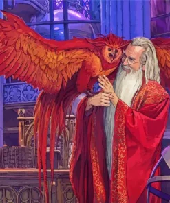Dumbledore And Fawkes Diamond Painting