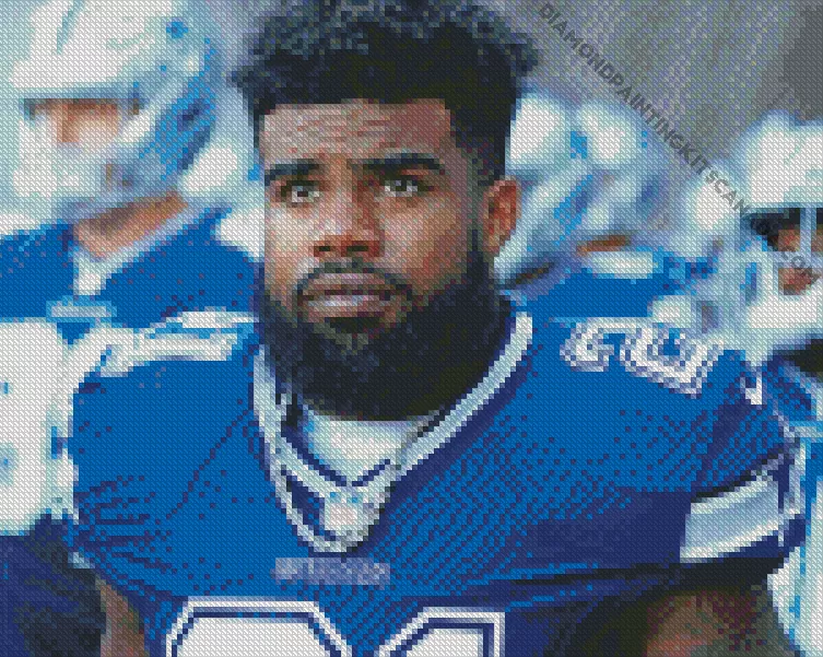 ezekiel elliott player Diamond By Numbers Ezekiel Elliott Player Diamond Painting