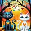 Folk Art Cats Diamond Painting