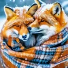 Foxes Hug Diamond Painting