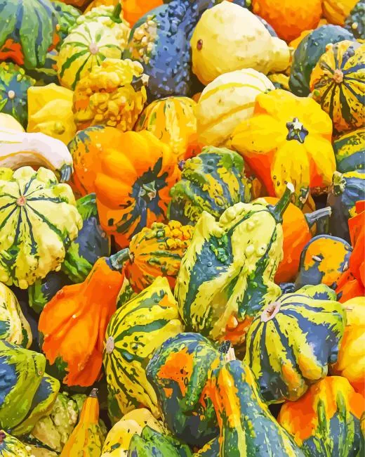 gourd flowering plant Diamond Paints Gourd Flowering Plant Diamond Painting