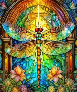 Green Dragonfly Diamond Painting