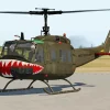 Huey Helicopter With Shark Teeth Diamond Painting