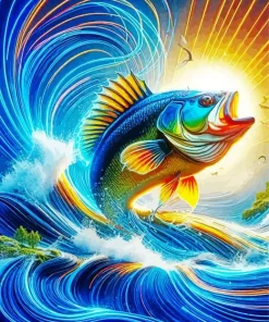 Largemouth Bass Art Diamond Painting
